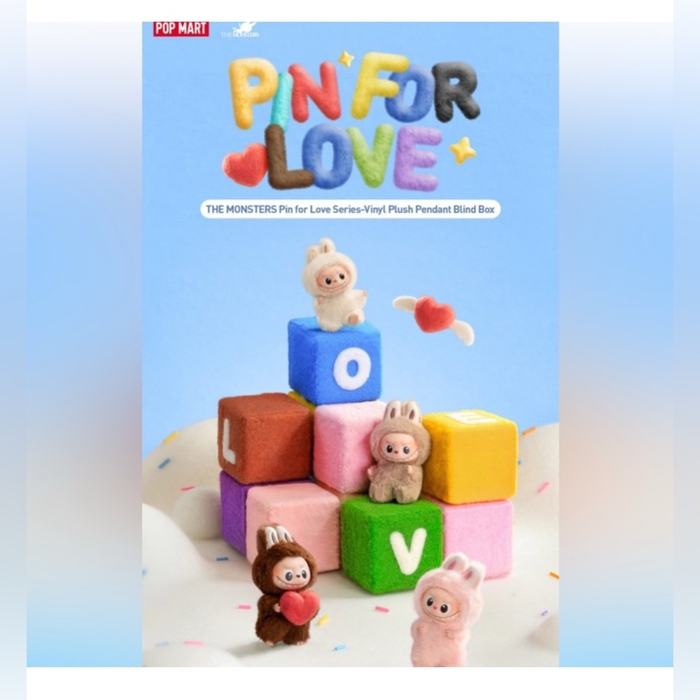 PIN FOR LOVE Letter “J” SET - New V4 THE MONSTERS LABUBU J SET - Picture 2 of 3